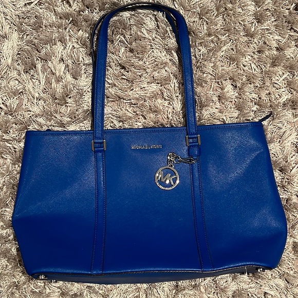 MICHAEL KORS navy blue extra large tote bag - Picture 1 of 5